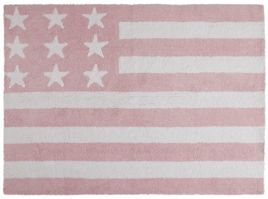 Alfombra Lorena Canals lavable Bandera Americana rosa