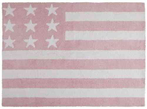 Alfombra Lorena Canals lavable Bandera Americana rosa