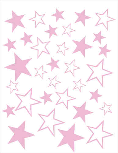 Vinilo decorativo Estrellas rosa