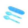 Set de 2 cucharas con estuche personalizadas azul