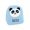 Mochila guardería personalizada polipiel Panda azul
