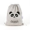 Petate guardería personalizado Panda gris
