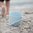 Set Cubo de playa, pala y moldes silicona Scrunch azul