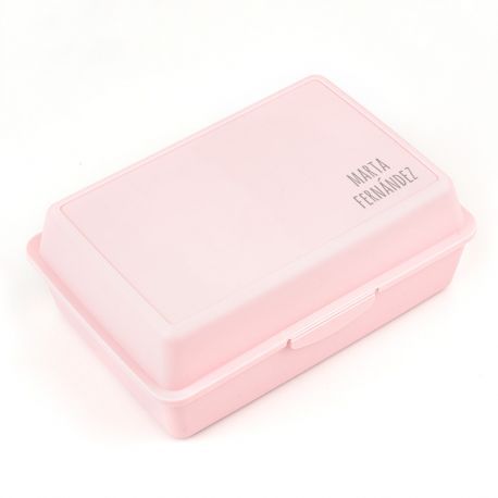Cajita Porta Alimentos rosa personalizada