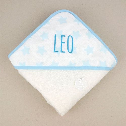 Capa de baño bebé Estrella azul personalizada