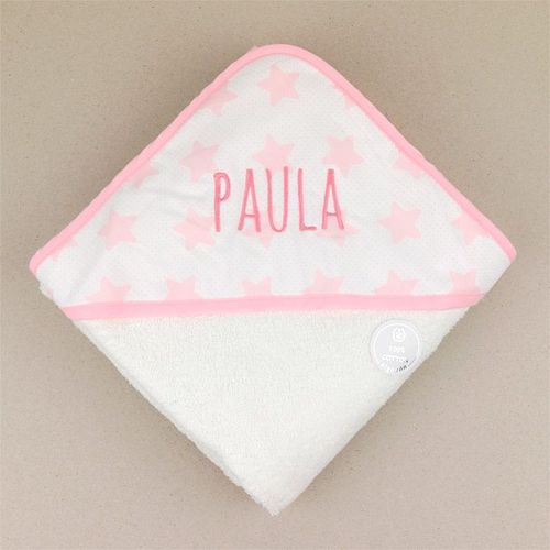 Capa de baño bebé Estrella rosa personalizada
