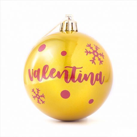 Bola de Navidad dorado perla personalizada