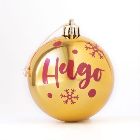 Bola de Navidad dorada personalizada
